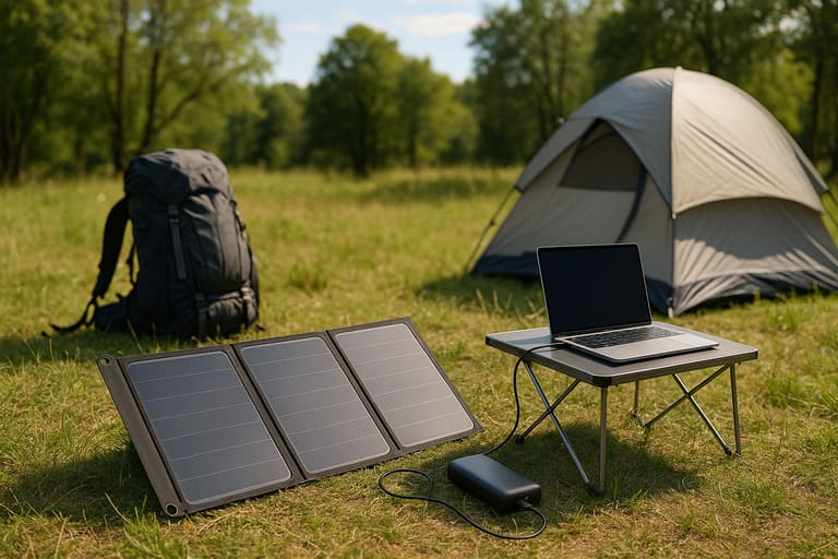 Uso das melhores placas solares portateis para camping