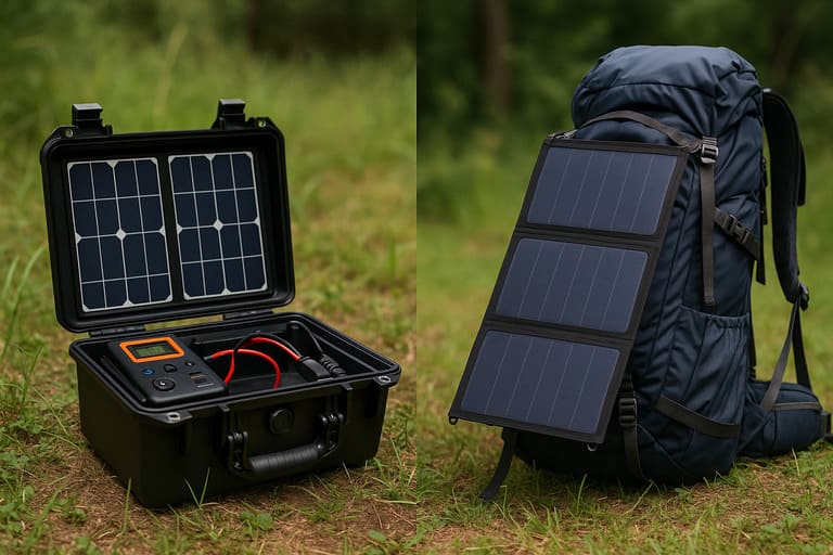 Montagem Sistema Solar Portátil Caixa ou Mochila Solar Montagem Sistema Solar Portátil Caixa ou Mochila Solar
