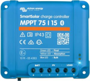 Victron Energy Controlador de Carga Solar Smartsolar Mppt (Bluetooth) - Controladores de Carga para Painéis Solares - 75 V 15 A 12 e 24 Volts Victron Energy Controlador de Carga Solar Smartsolar Mppt (Bluetooth) - Controladores de Carga para Painéis Solares - 75 V, 15 A, 12/24 Volts